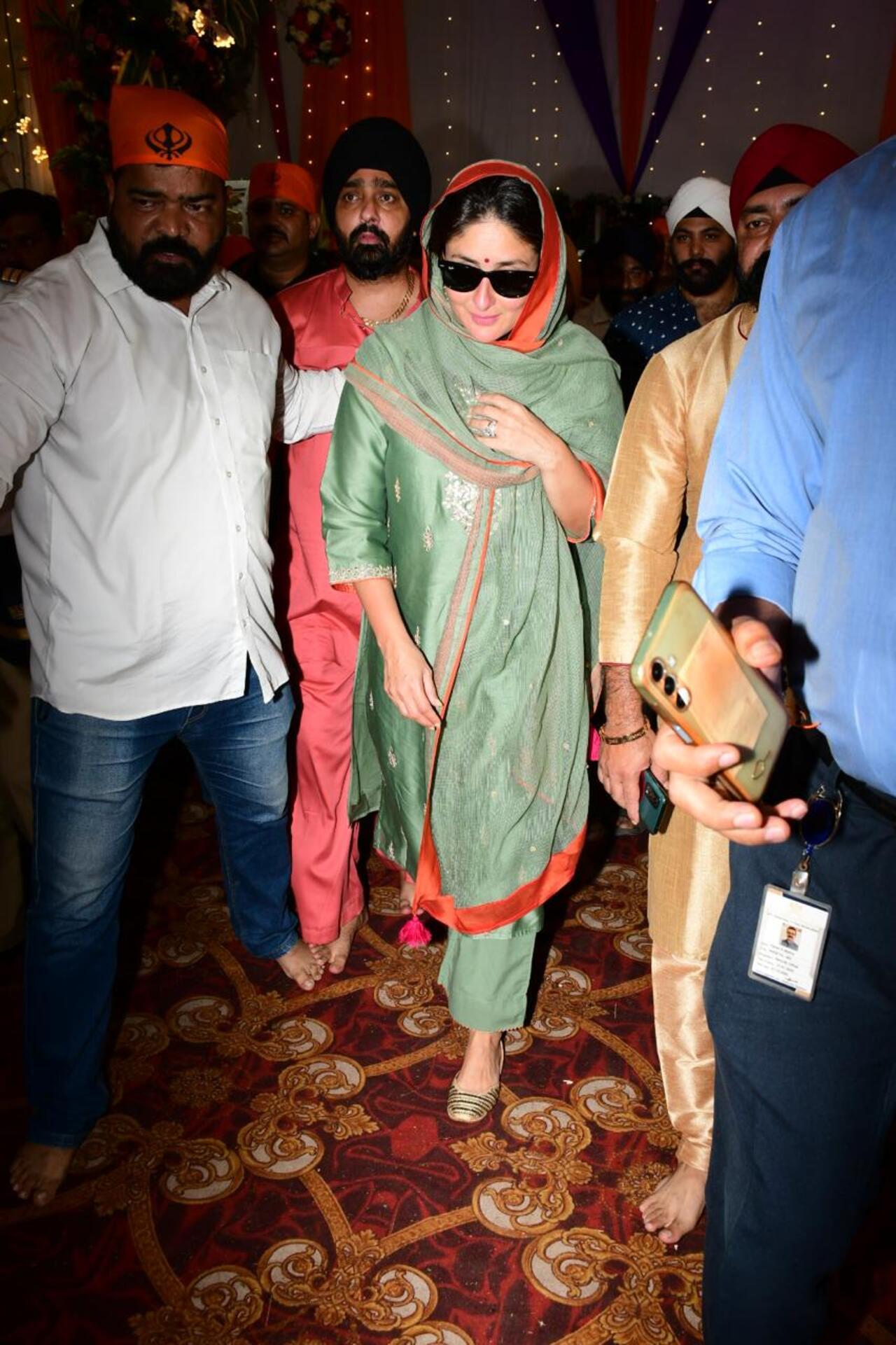 Kareena Kapoor Khan was spotted visiting a Gurudwara in the city on the occasion of Guru Nanak Jayanti